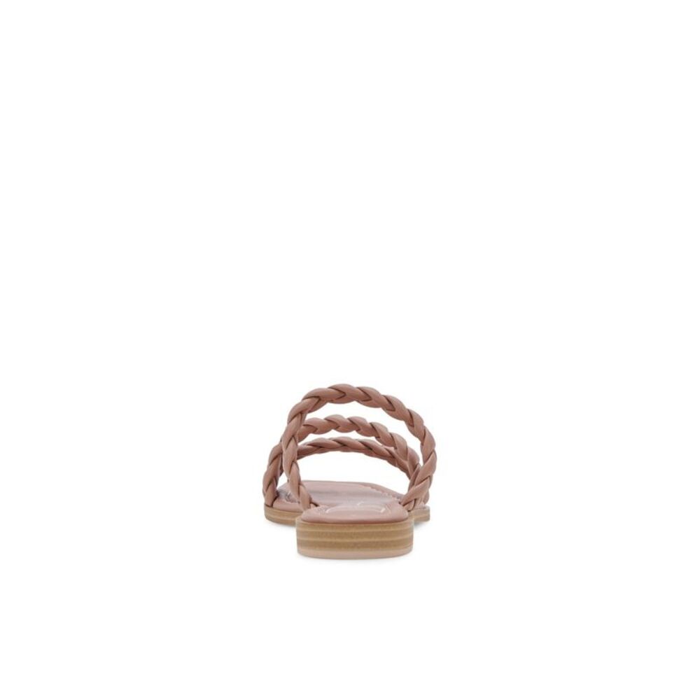 DOLCE VITA Womens Beige Strap Iman Square Toe Slip On Slide Sandals Shoes 7.5 M - Picture 2 of 4